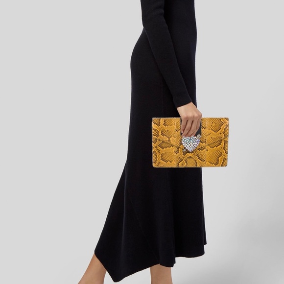 GUCCI broadway Python Leather Clutch Bag - Picture 5 of 9